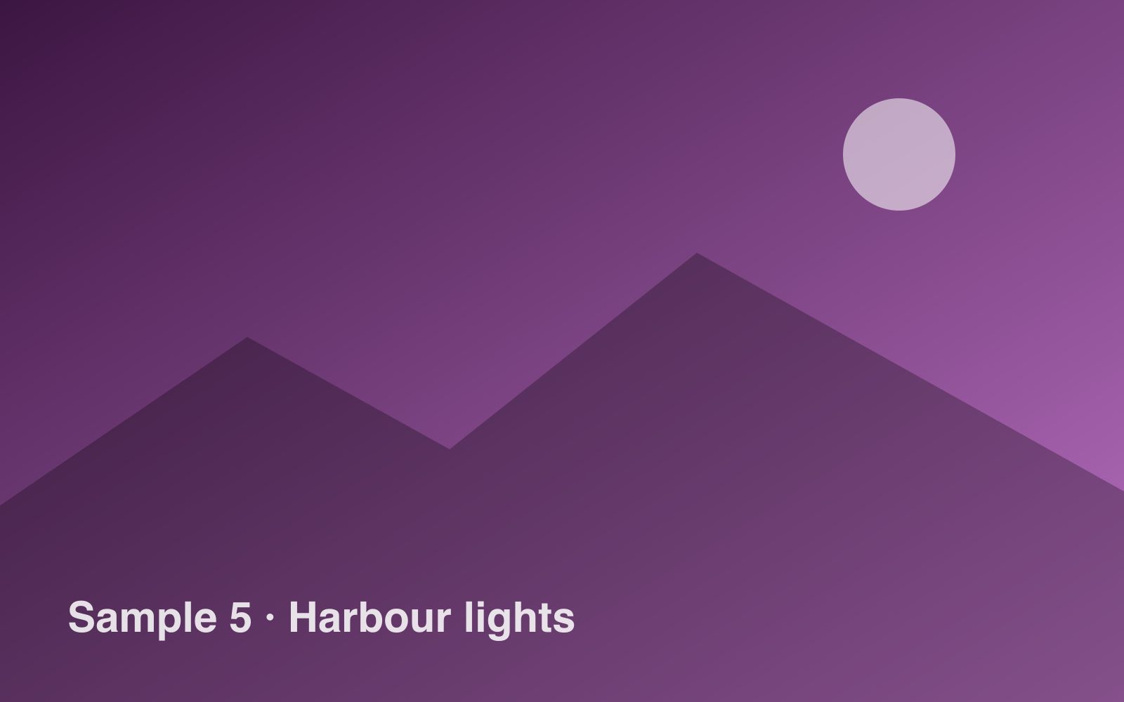 Harbour lights sample